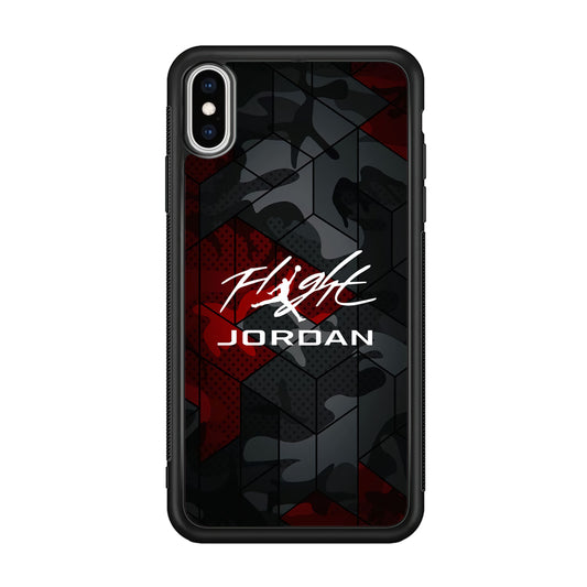 Air Jordan Camo Grey Pattern iPhone XS Case