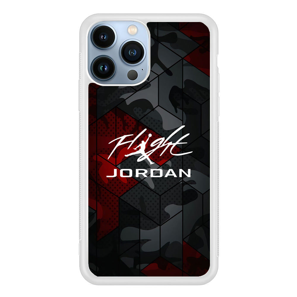 Air Jordan Camo Grey Pattern iPhone 13 Pro Case