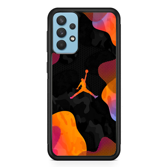 Air Jordan Camouflage on Autumn Samsung Galaxy A32 Case