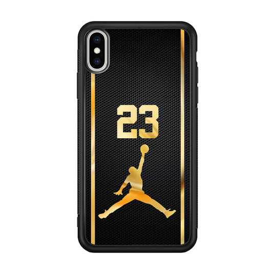 Air Jordan Carbon Stripe Gold iPhone Xs Max Case