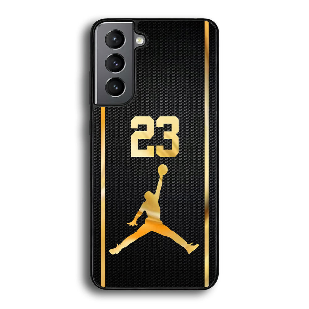 Air Jordan Carbon Stripe Gold Samsung Galaxy S21 Plus Case - Ezzystore