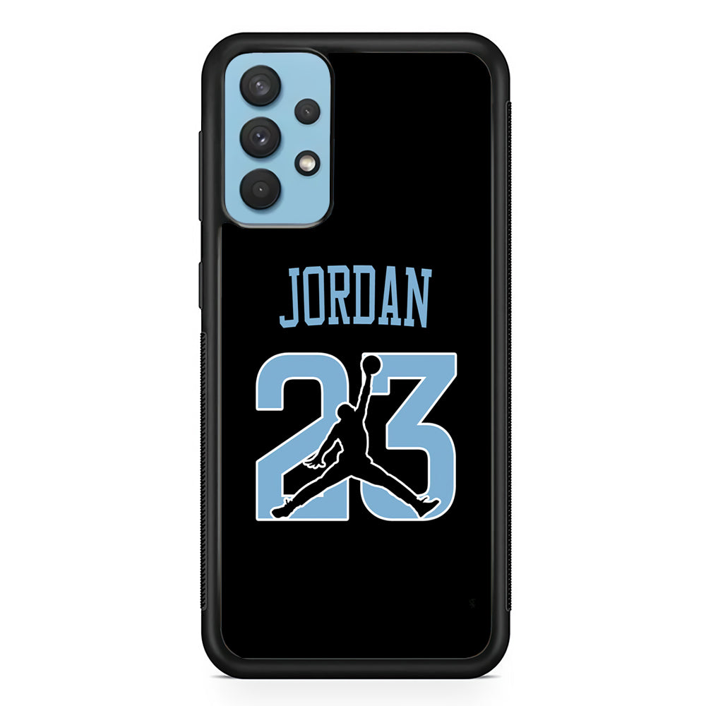 Air Jordan Number Icon Sky Blue Samsung Galaxy A32 Case
