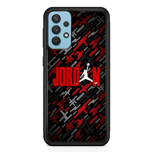 Air Jordan Red Shape Abstract Samsung Galaxy A32 Case