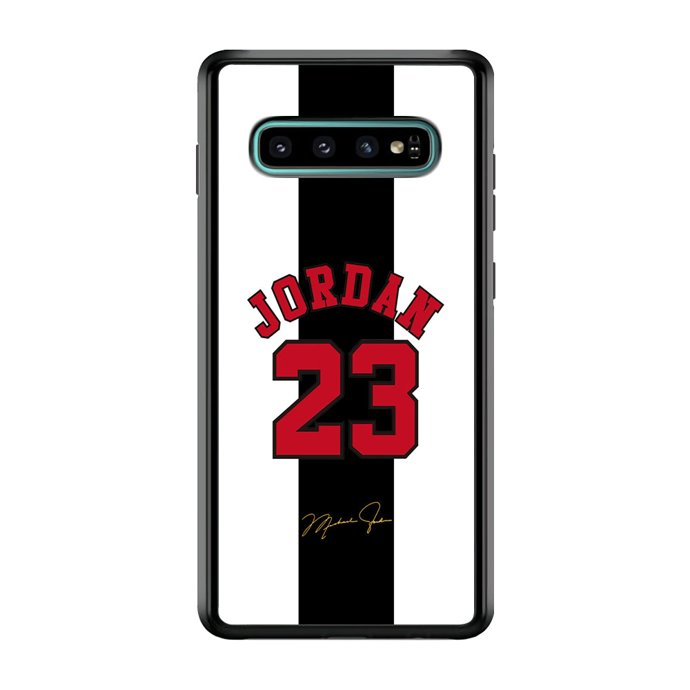 Air Jordan Stripe Black Number Samsung Galaxy S10 Case