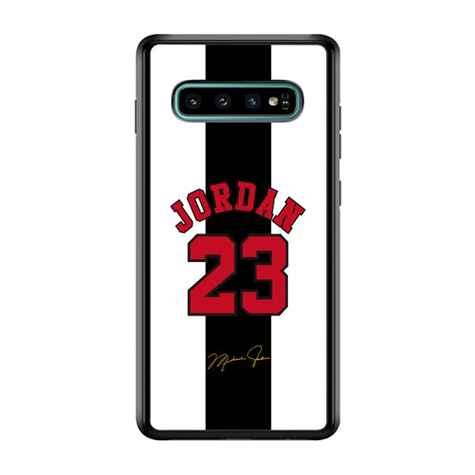 Air Jordan Stripe Black Number Samsung Galaxy S10 Case