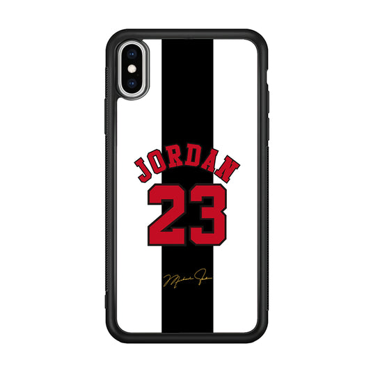 Air Jordan Stripe Black Number iPhone XS Case