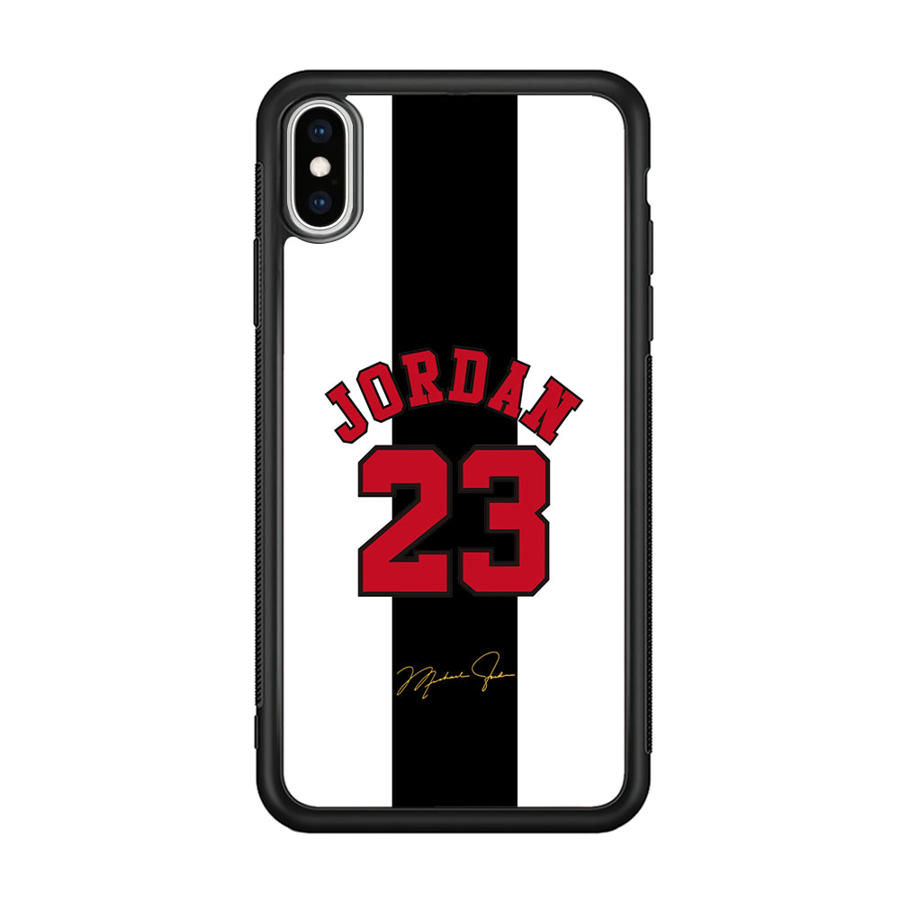 Air Jordan Stripe Black Number iPhone Xs Max Case