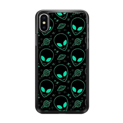 Alien Green Doodle iPhone Xs Max Case