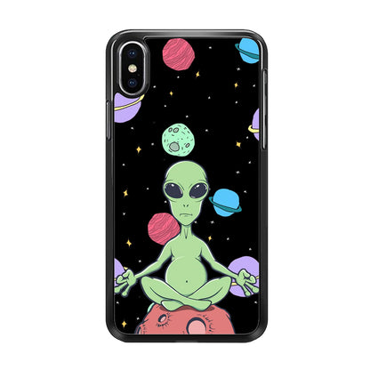 Alien Yoga Style On Space  iPhone Xs Max Case