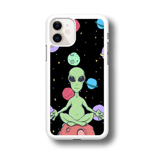 Alien Yoga Style On Space iPhone 11 Case