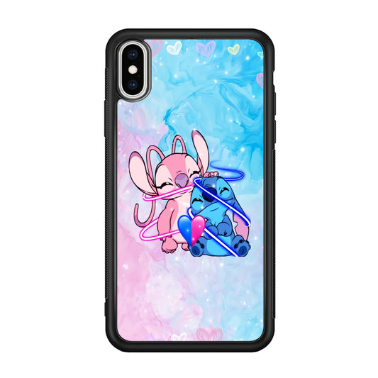 Angel and Stitch Aesthetic Marble iPhone Xs Max Case