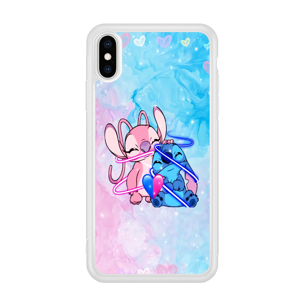 Angel and Stitch Aesthetic Marble iPhone Xs Max Case