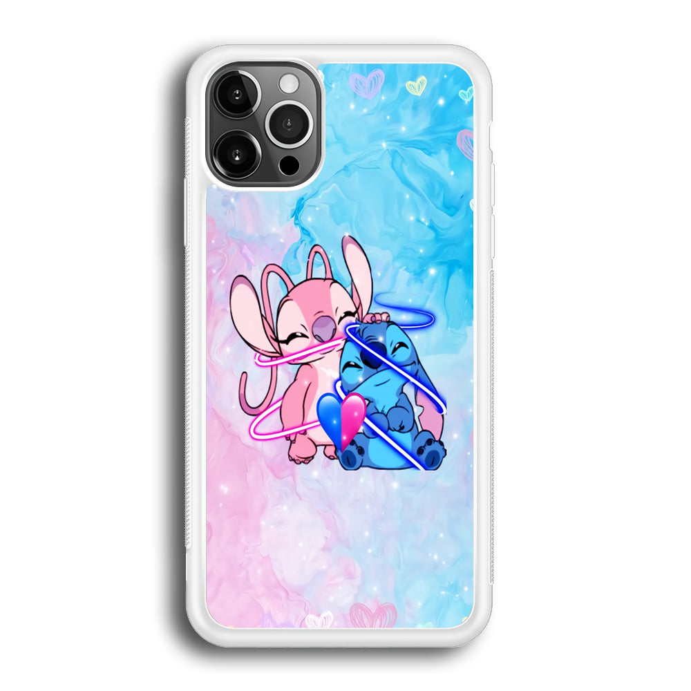 Angel and Stitch Aesthetic Marble iPhone 12 Pro Max Case