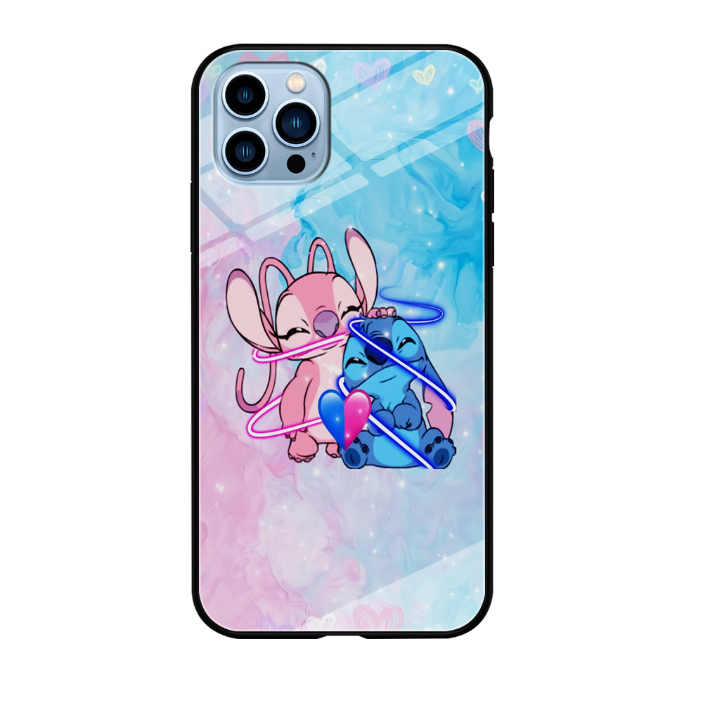 Angel and Stitch Aesthetic Marble iPhone 12 Pro Max Case