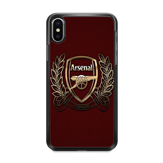 Arsenal Maroon Gold Logo Team iPhone Xs Max Case