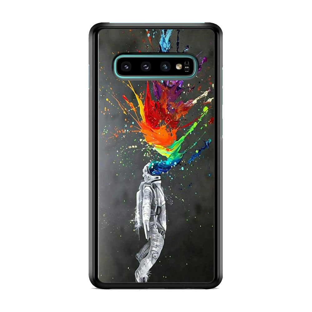 Astronaut Splash Mix Colour Paint Samsung Galaxy S10 Case