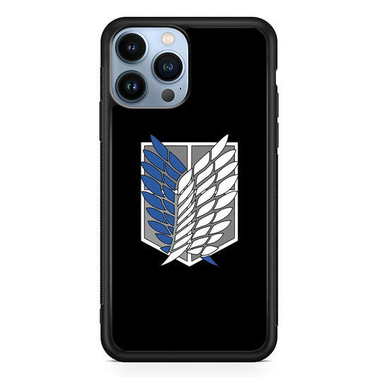 Attack on Titan Scouting Legion Black Simple iPhone 13 Pro Case