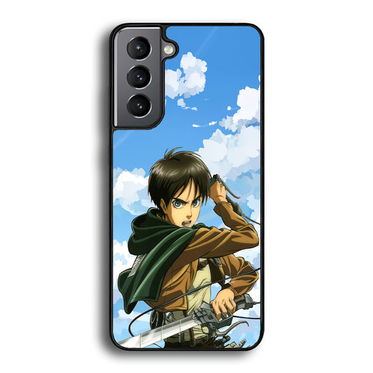 Attack on Titan Eren Jaeger Samsung Galaxy S21 Plus Case - Ezzystore