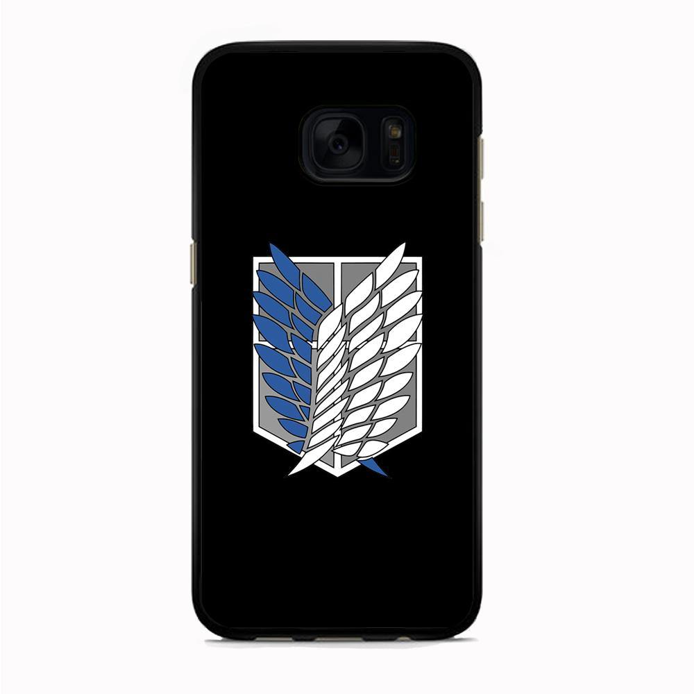 Attack on Titan Scouting Legion Black Simple Samsung Galaxy S7 Edge Case - ezzyst
