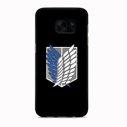 Attack on Titan Scouting Legion Black Simple Samsung Galaxy S7 Edge Case - ezzyst