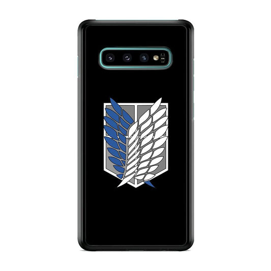 Attack on Titan Scouting Legion Black Simple Samsung Galaxy S10 Plus Case - ezzyst
