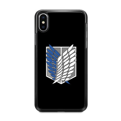 Attack on Titan Scouting Legion Black Simple iPhone Xs Max Case - ezzyst