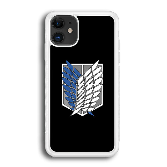 Attack on Titan Scouting Legion Black Simple iPhone 12 Case