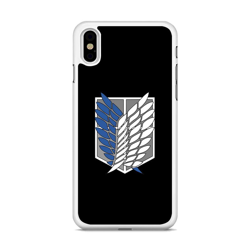 Attack on Titan Scouting Legion Black Simple iPhone Xs Max Case - ezzyst