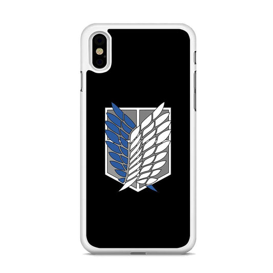 Attack on Titan Scouting Legion Black Simple iPhone Xs Max Case - ezzyst