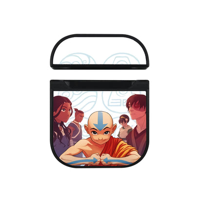 Avatar Aang With Team Hard Plastic Case Cover For Apple Airpods