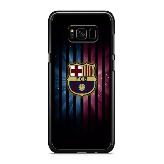 Barcelona Emblem Stripe Black Samsung Galaxy S8 Plus Case