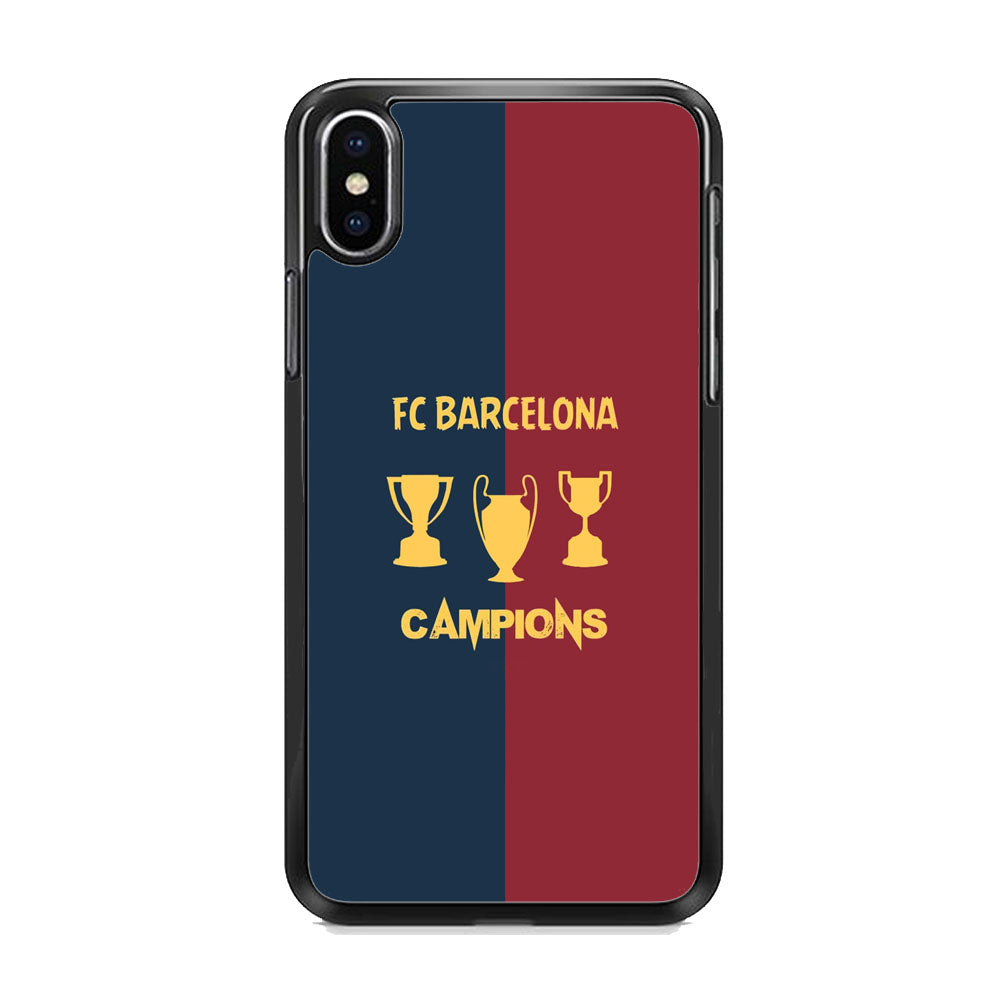 Barcelona FC Treble Winner iPhone X Case