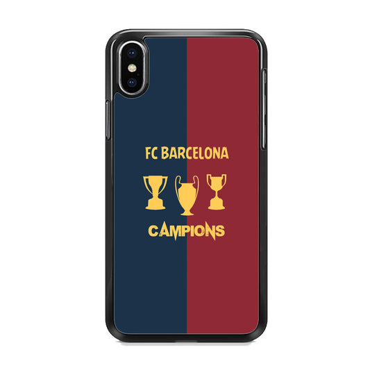 Barcelona FC Treble Winner iPhone X Case