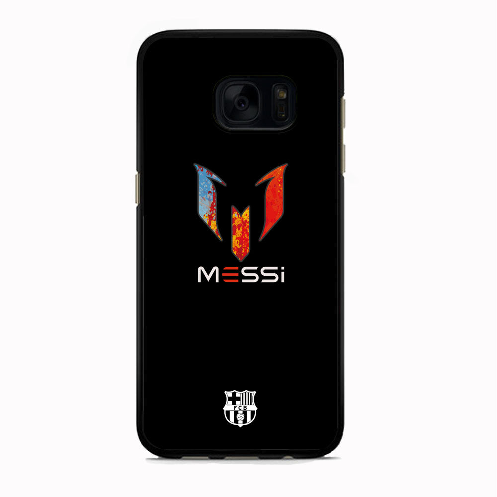 Barcelona Messi Logo Splash Colour Samsung Galaxy S7 Edge Case