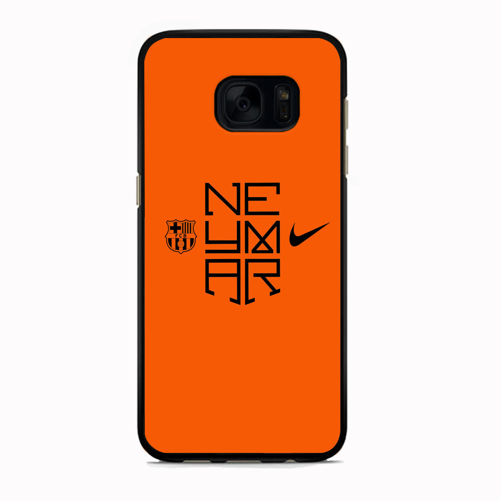 Barcelona Neymar Logo Orange Samsung Galaxy S7 Edge Case