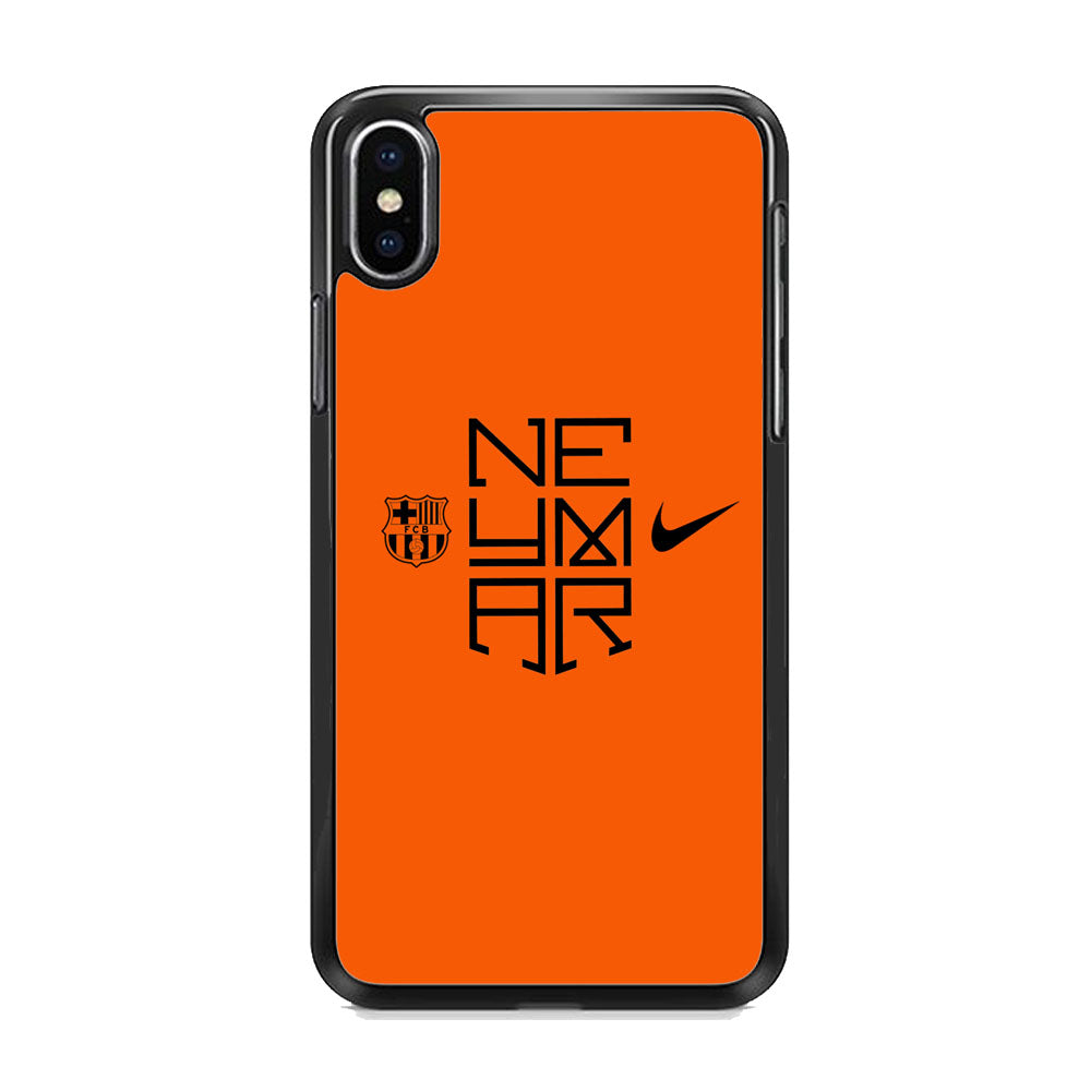 Barcelona Neymar Logo Orange iPhone X Case