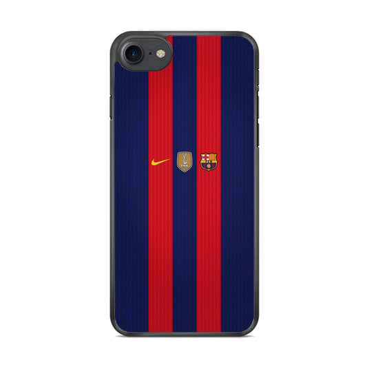 Barcelona Stripe Jersey Three Logo iPhone 8 Case