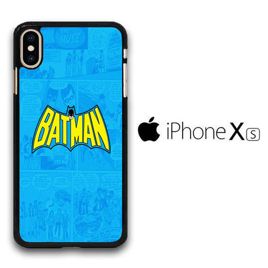 Batman Comic Background iPhone Xs Case