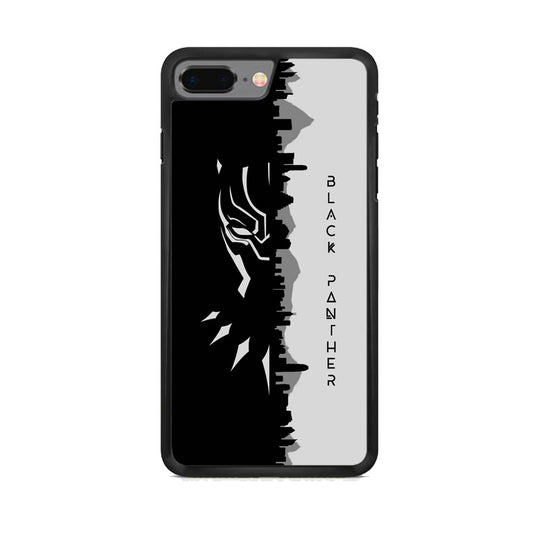Black Panther Head Half Building Side iPhone 8 Plus Case