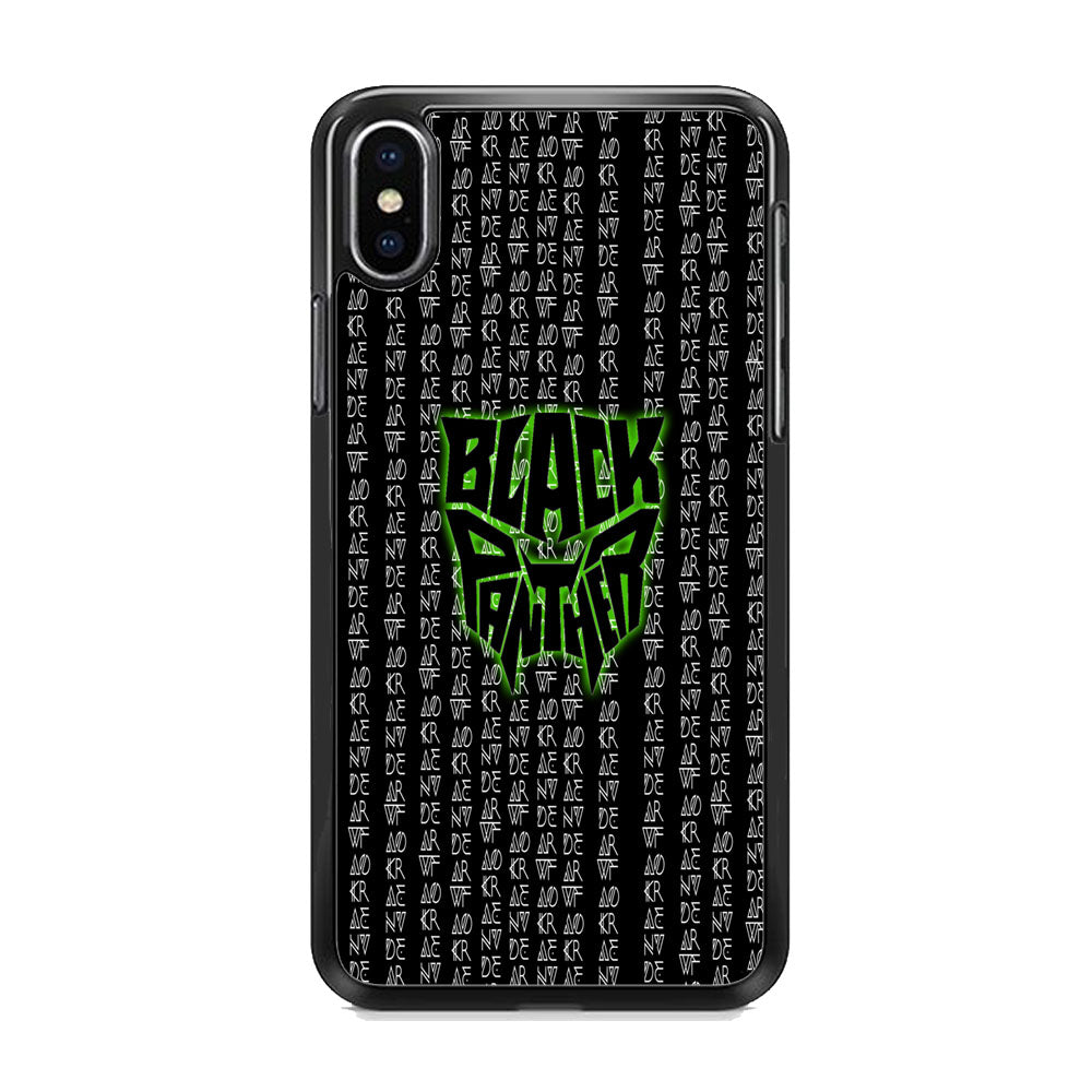 Black Panther Wakanda Forever Matrix Style iPhone X Case