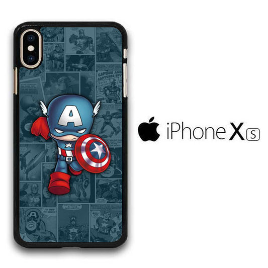 Captain America Comic iPhone Xs Case