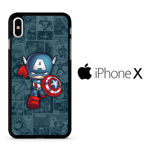 Captain America Comic iPhone X Case