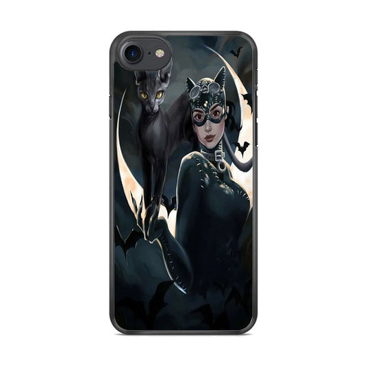 Cat Woman Dark Bat Cat iPhone 8 Case