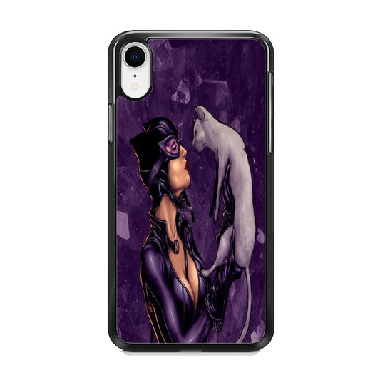 Cat Woman Kiss Her Cat iPhone XR Case