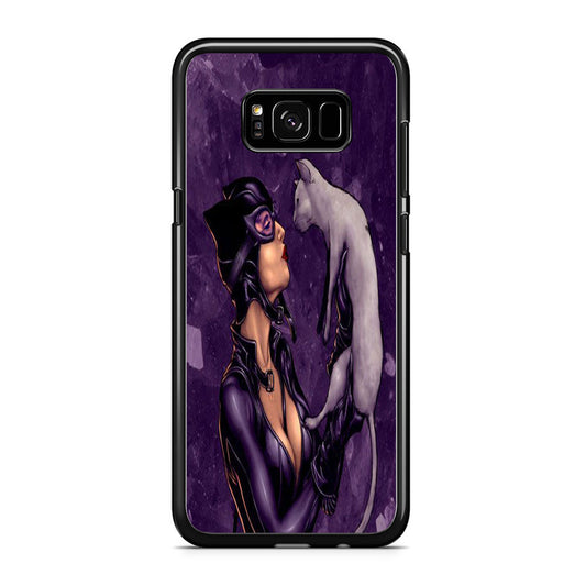Cat Woman Kiss Her Cat Samsung Galaxy S8 Plus Case