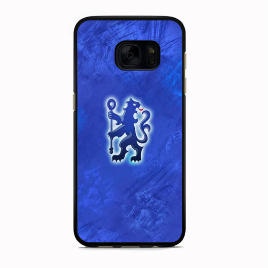 Chelsea FC Blue Glowing Logo Samsung Galaxy S7 Edge Case
