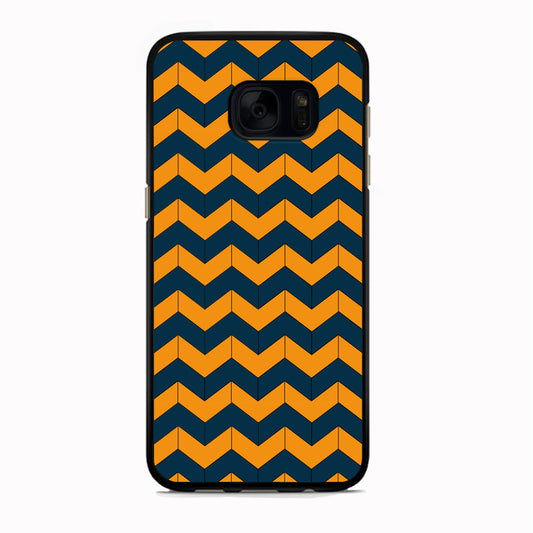 Chevron Arrow Blue Navy Orange Samsung Galaxy S7 Case