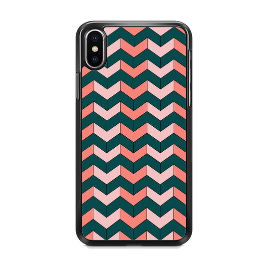 Chevron Arrow Soft And Green Colours iPhone X Case