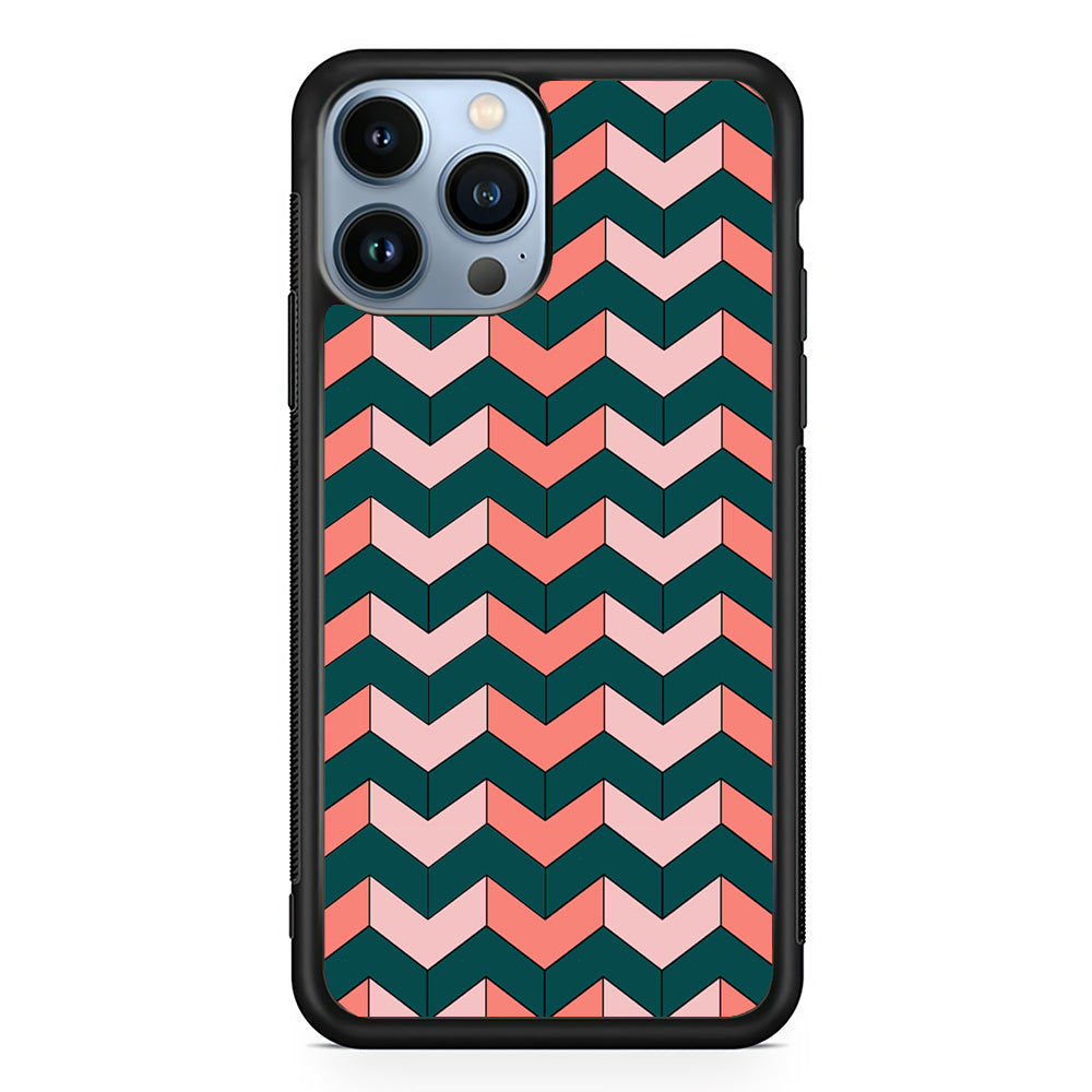 Chevron Arrow Soft And Green Colours iPhone 13 Pro Case