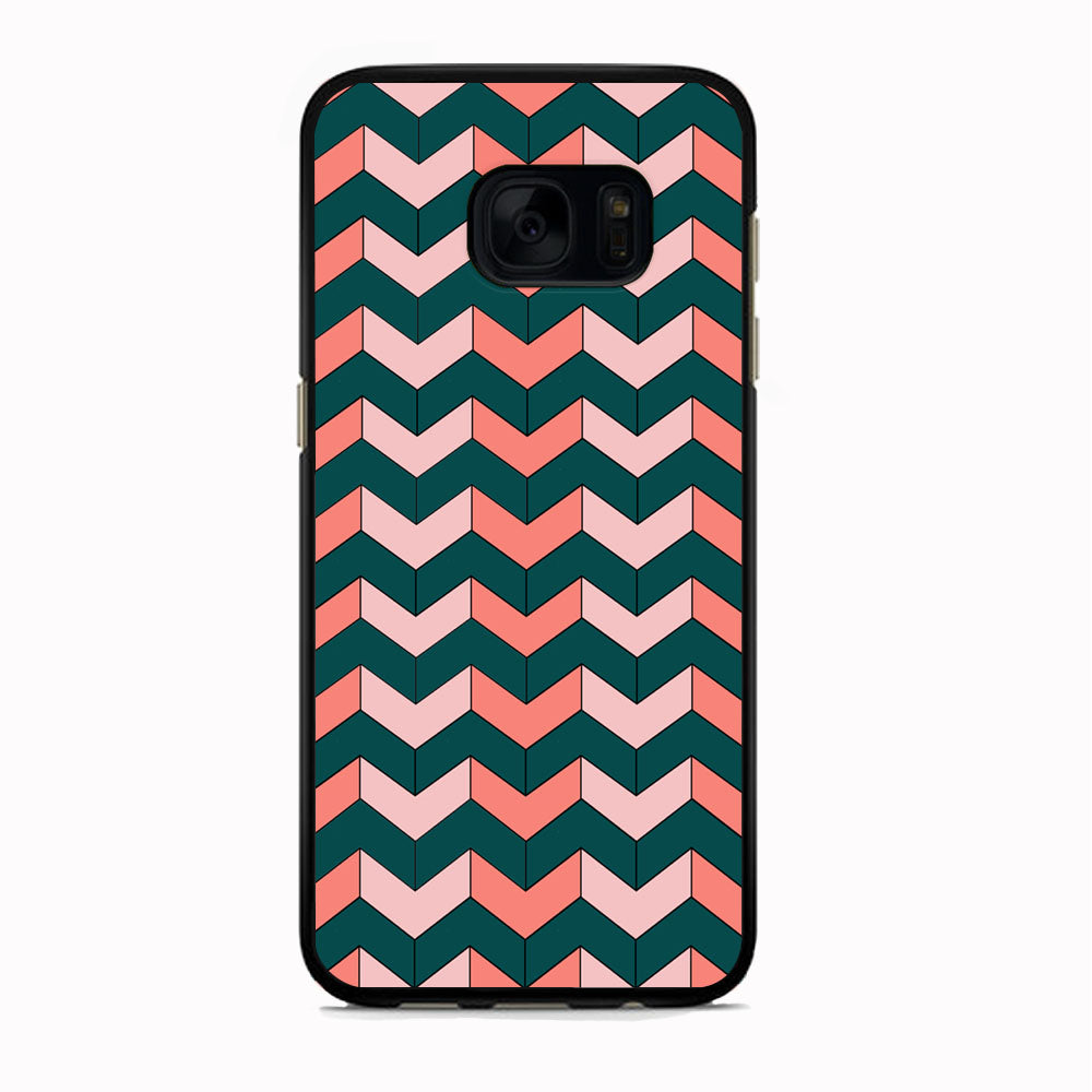Chevron Arrow Soft And Green Colours Samsung Galaxy S7 Case